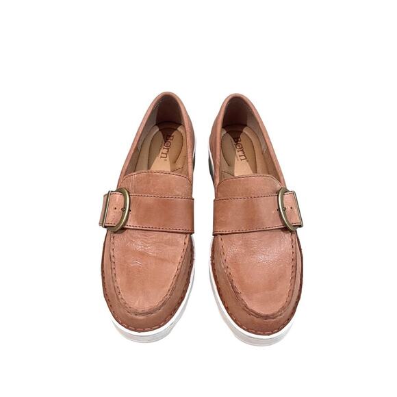 Born Contessa Loafer Brown Cognac Leather Sporty Lug Sole Womens Size 7.5 - Picture 6 of 12
